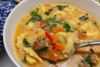 Hearty Sausage and Spinach Tortellini Soup Recipe
