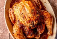 Greek-Style Whole Roasted Chicken with Lemon and Herbs