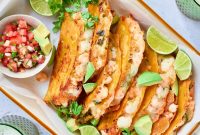 Cheesy Shrimp Gobernador Tacos — Crispy Mexican Street Tacos