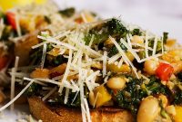 Smashed White Beans on Toast with Roasted Veggies & Greens