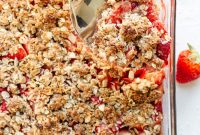 Strawberry Coconut Crisp Recipe with Crunchy Oat Topping