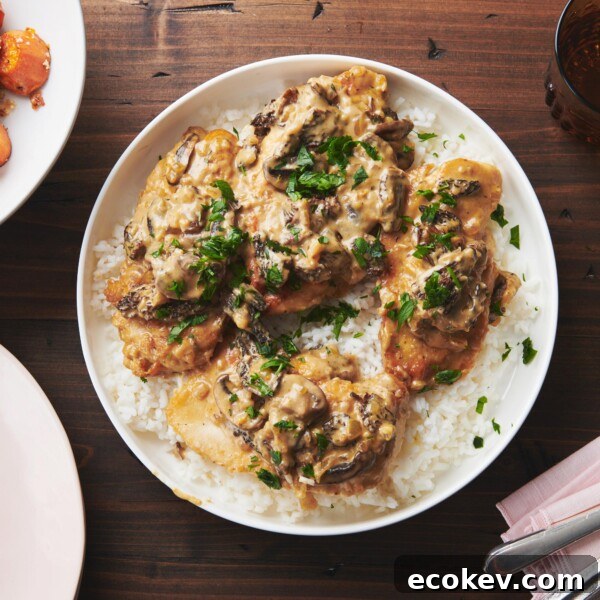 Parmesan Garlic Mushroom Chicken