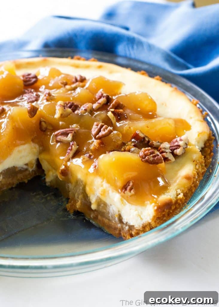 Caramel Apple Cheesecake slices beautifully.