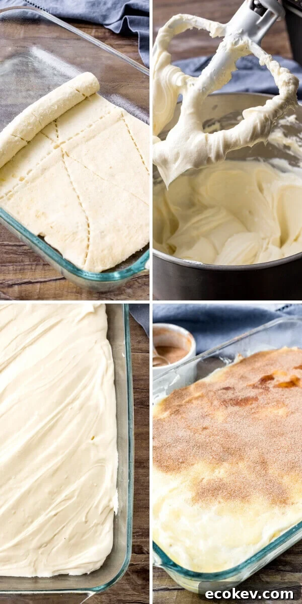 How to make sopaapilla cheesecake bars - step by step photos