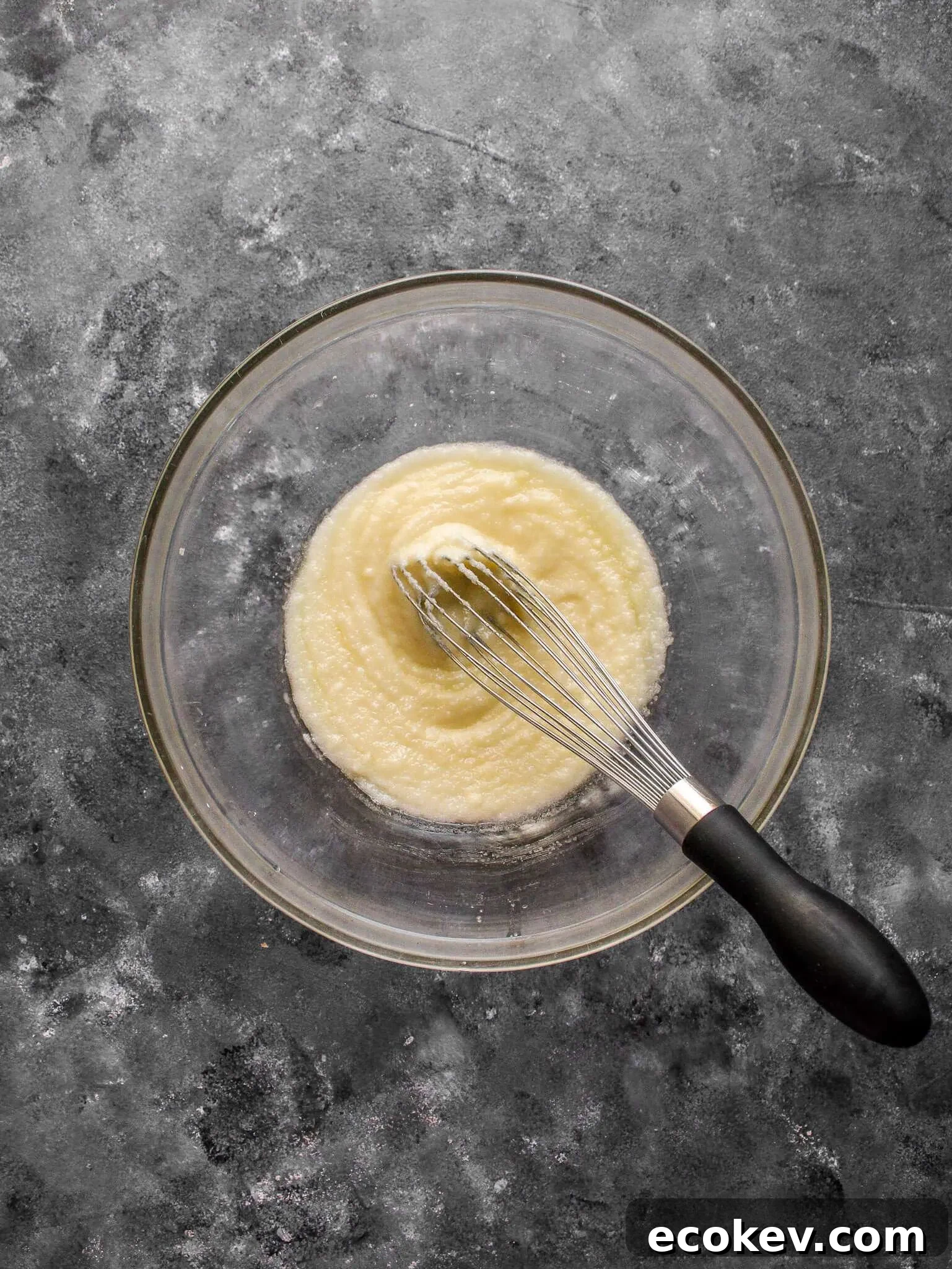 funfetti cupcakes butter, oil, and sugar creamed together in bowl