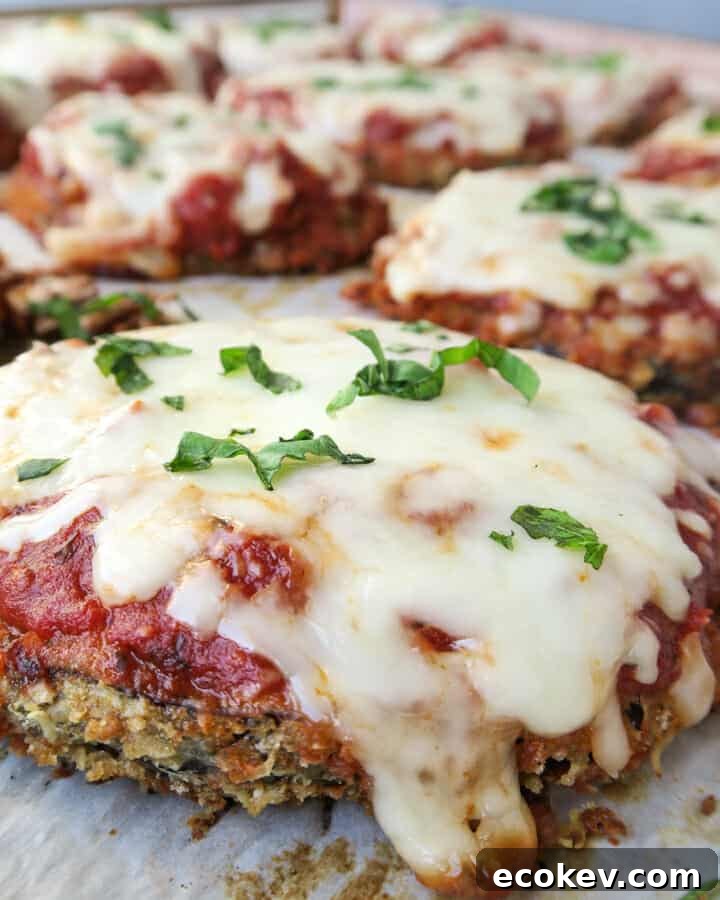 Crispy Eggplant Parmesan {No-Fry, Baked, Easy Recipe}