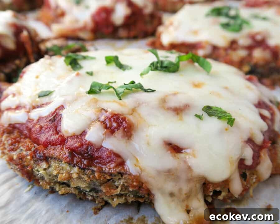 Crispy Eggplant Parmesan {No-Fry, Baked, Easy Recipe}