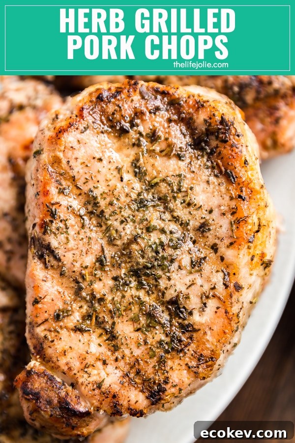 Herb Grilled Pork Chops are my absolute favorite way to enjoy grilled pork chops. Super quick and easy to make and mouthwateringly delicious (especially when dipped in applesauce!).