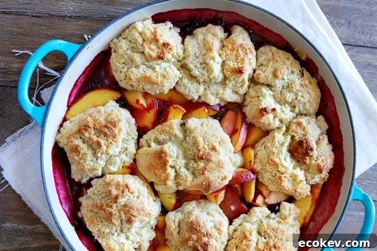 peach mixed berry cobbler recipe sour cream biscuits