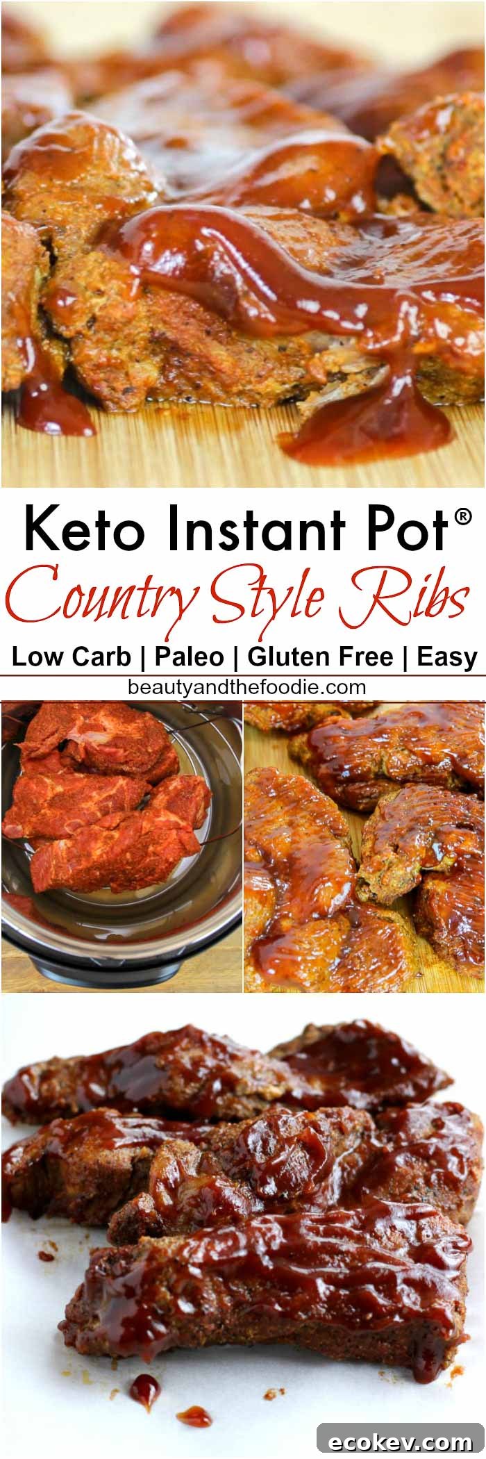 Instant Pot Country Style Ribs- Low Carb & Paleo