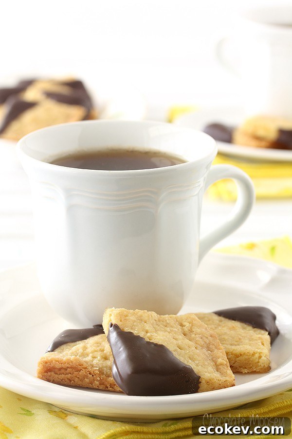 Chocolate-Dipped Orange Shortbread Cookies
