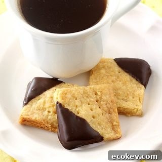 Chocolate-Dipped Orange Shortbread Cookies