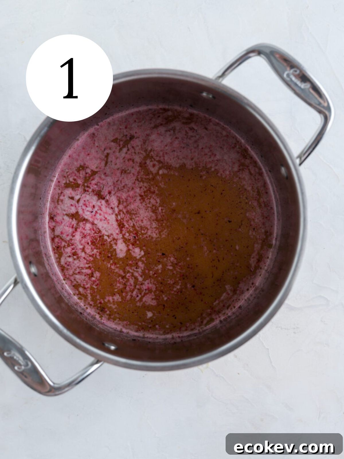 Melted butter with hibiscus