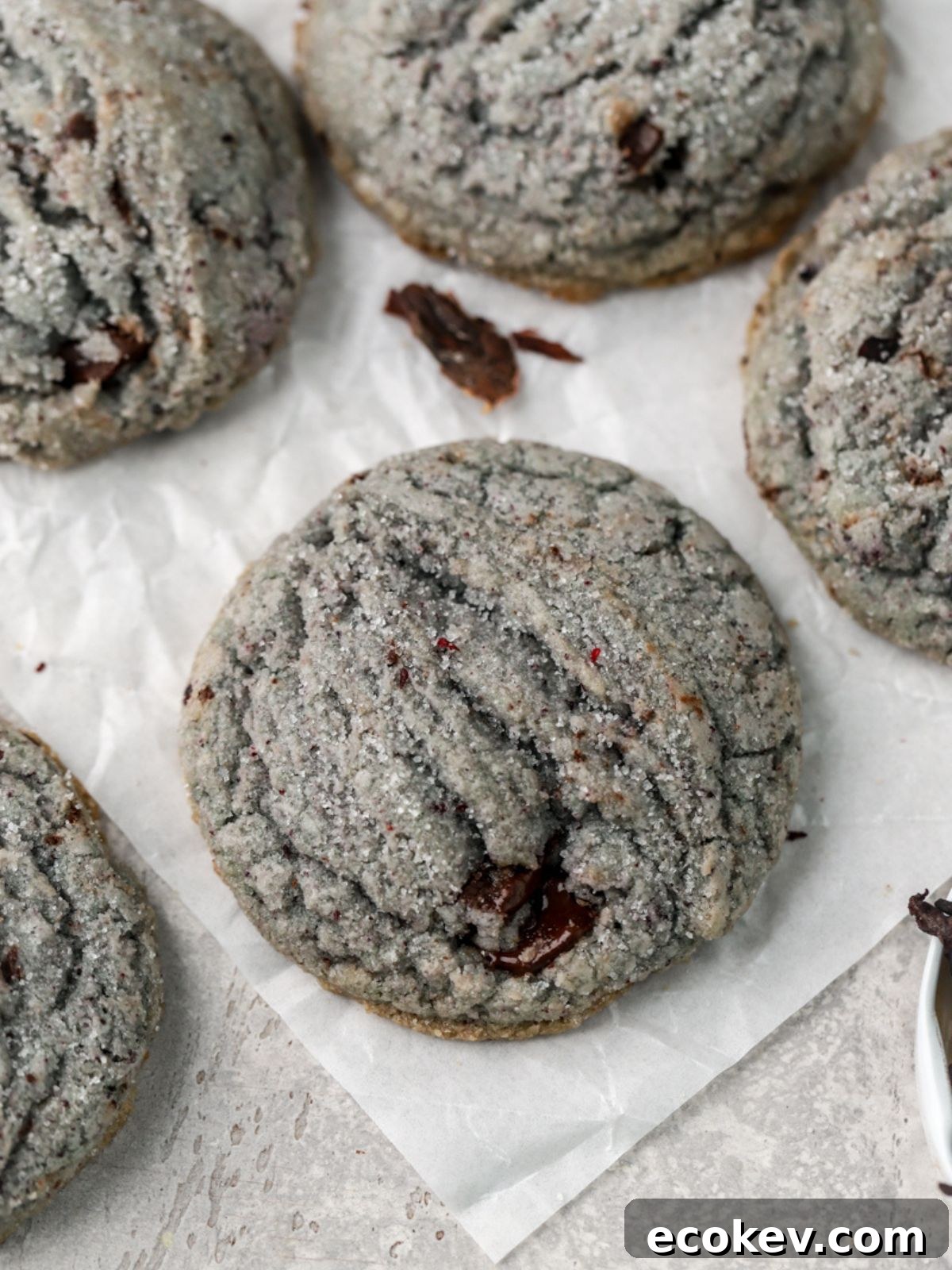 Sugar coated hibiscus cookies with dried hibiscus