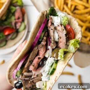 closeup of a hand holding a roasted lamb pita