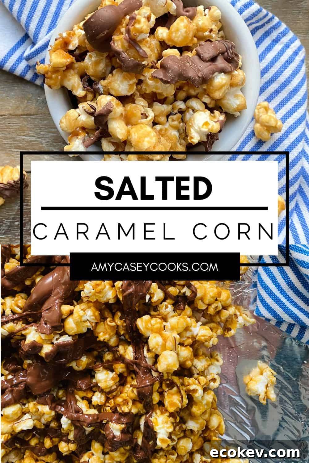 Homemade Salted Caramel Popcorn.