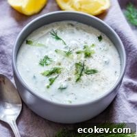 Homemade Tzatziki Sauce with Dill