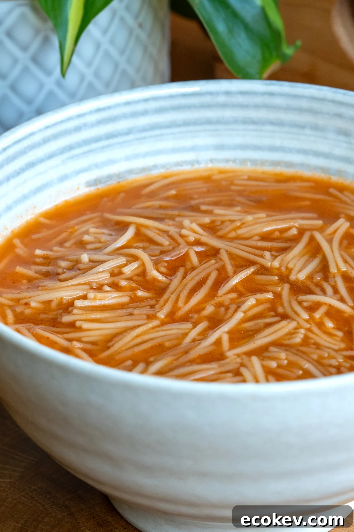 Sopa de Fideo in a bowl