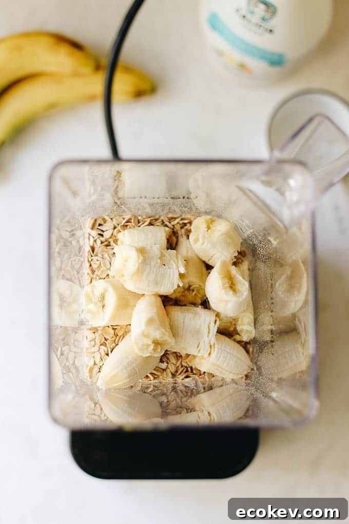 oatmeal blender pancakes in the blender.
