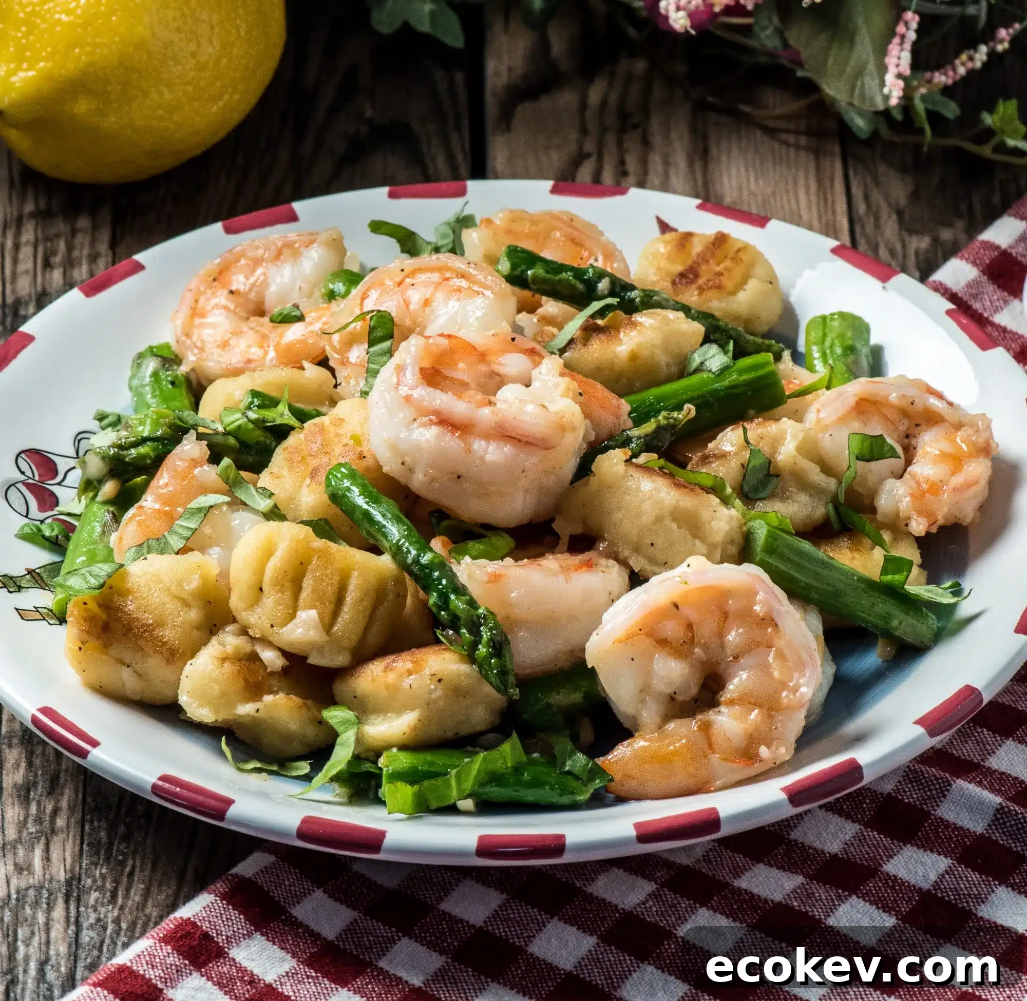 Skillet Gnocchi with Shrimp and Asparagus