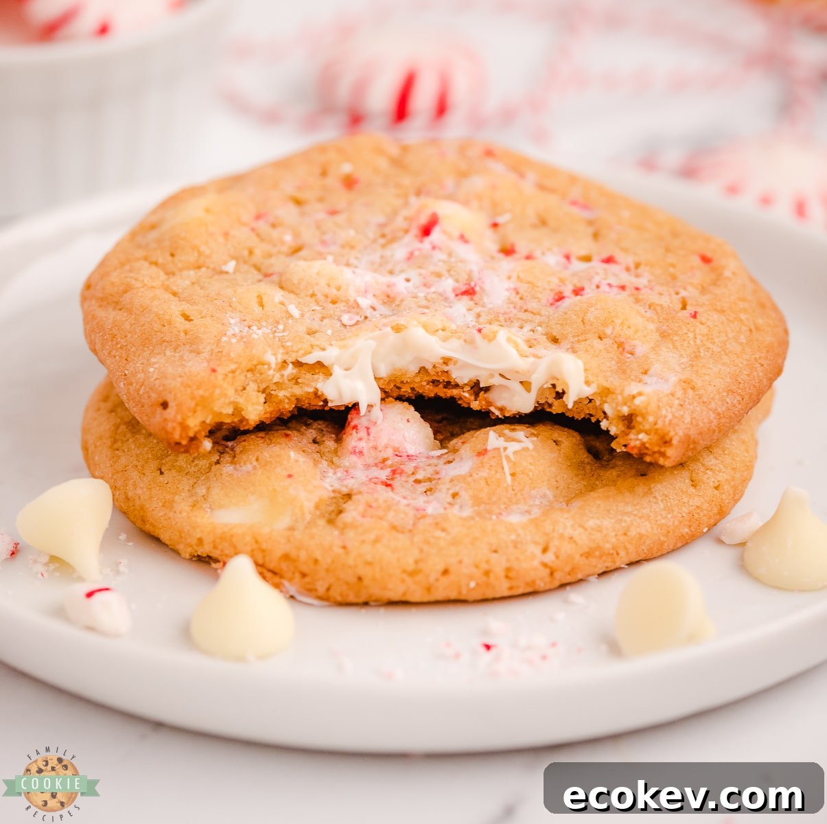 white chocolate peppermint cookies