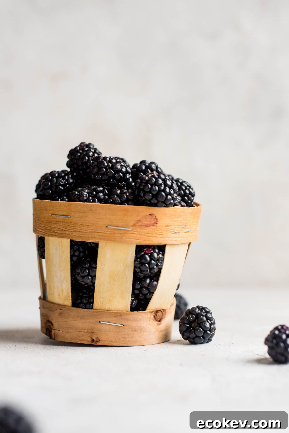 small basket of blackberries