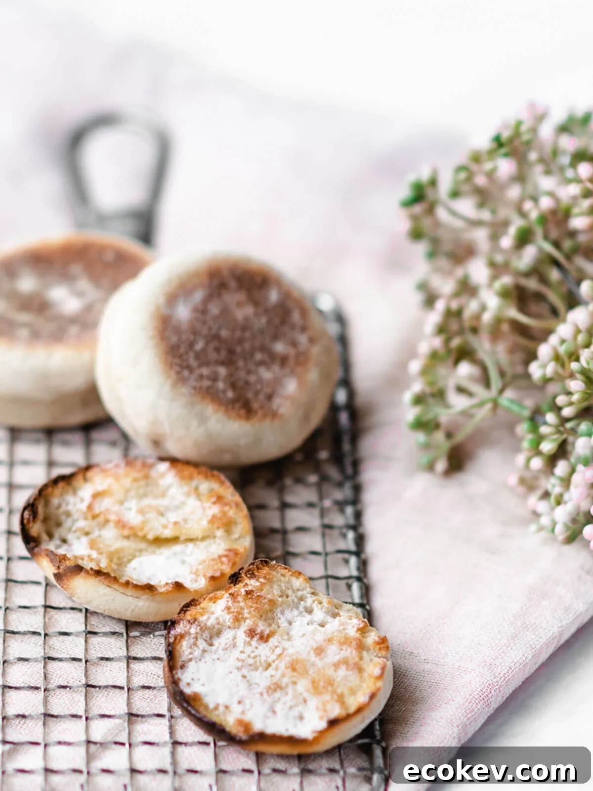 Use your sourdough discard to make English muffins.