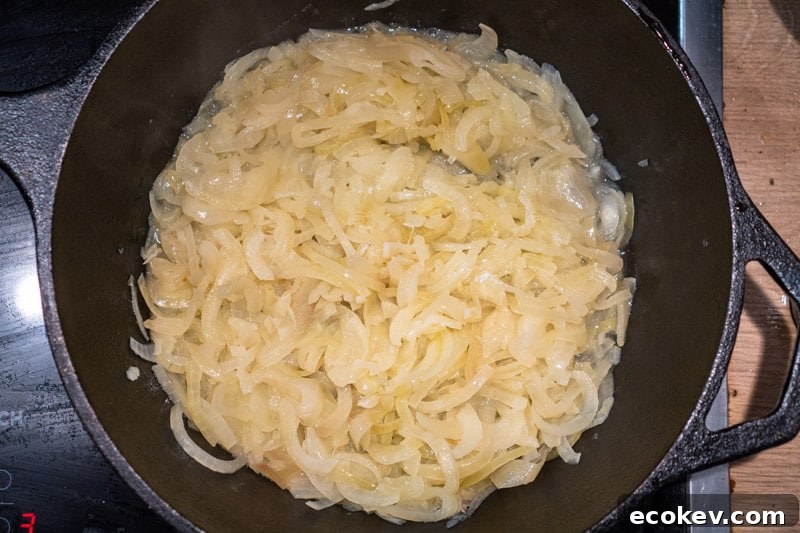 Onions after cooking for 20-30 minutes