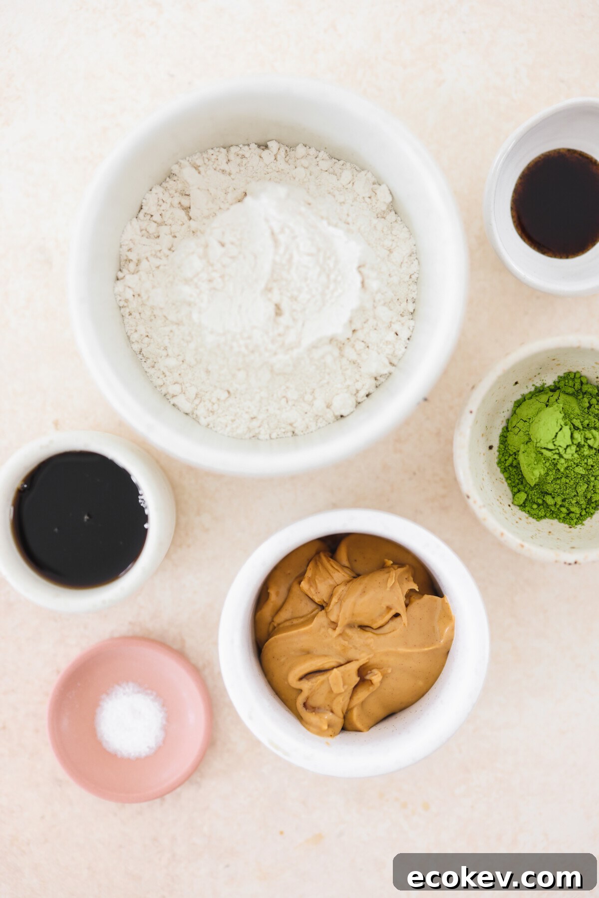 recipe ingredients in small bowls