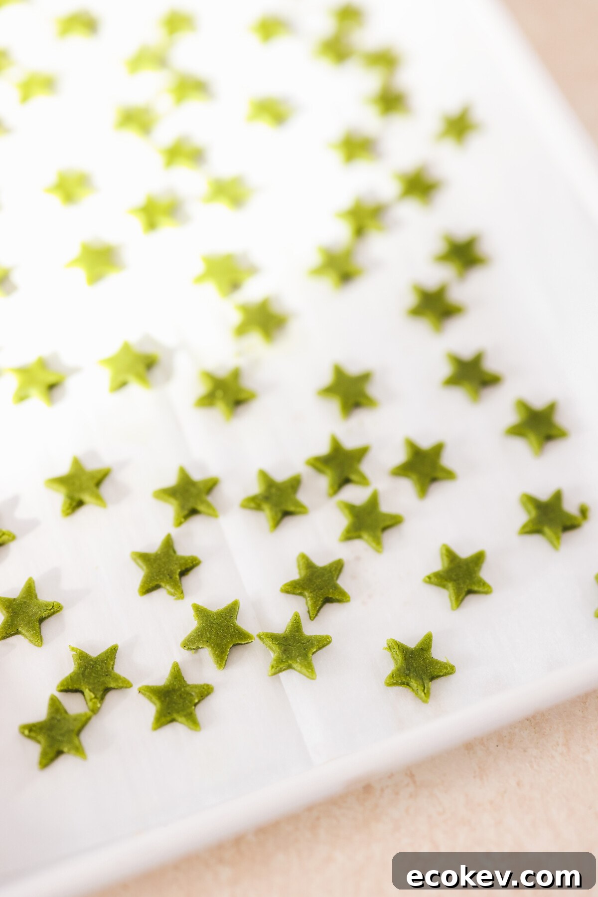 cereal stars on a lined baking sheet