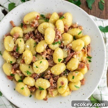 Gnocchi carbonara