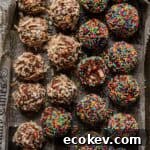unbaked Israeli chocolate balls.