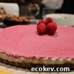 Raw raspberry lemon cheesecake