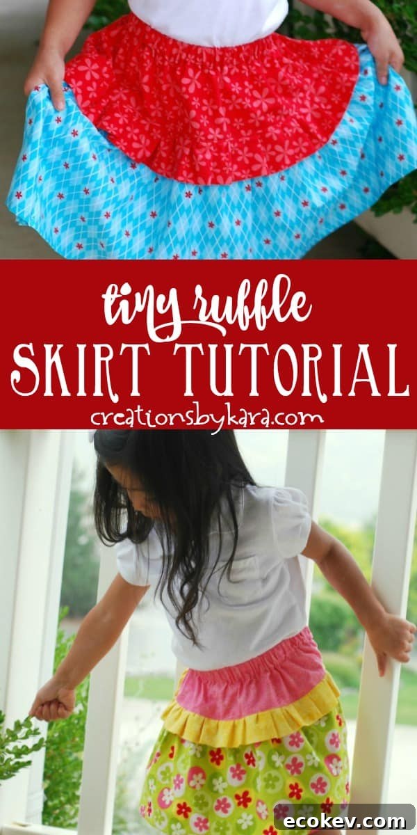 tiny ruffle skirt tutorial photo collage