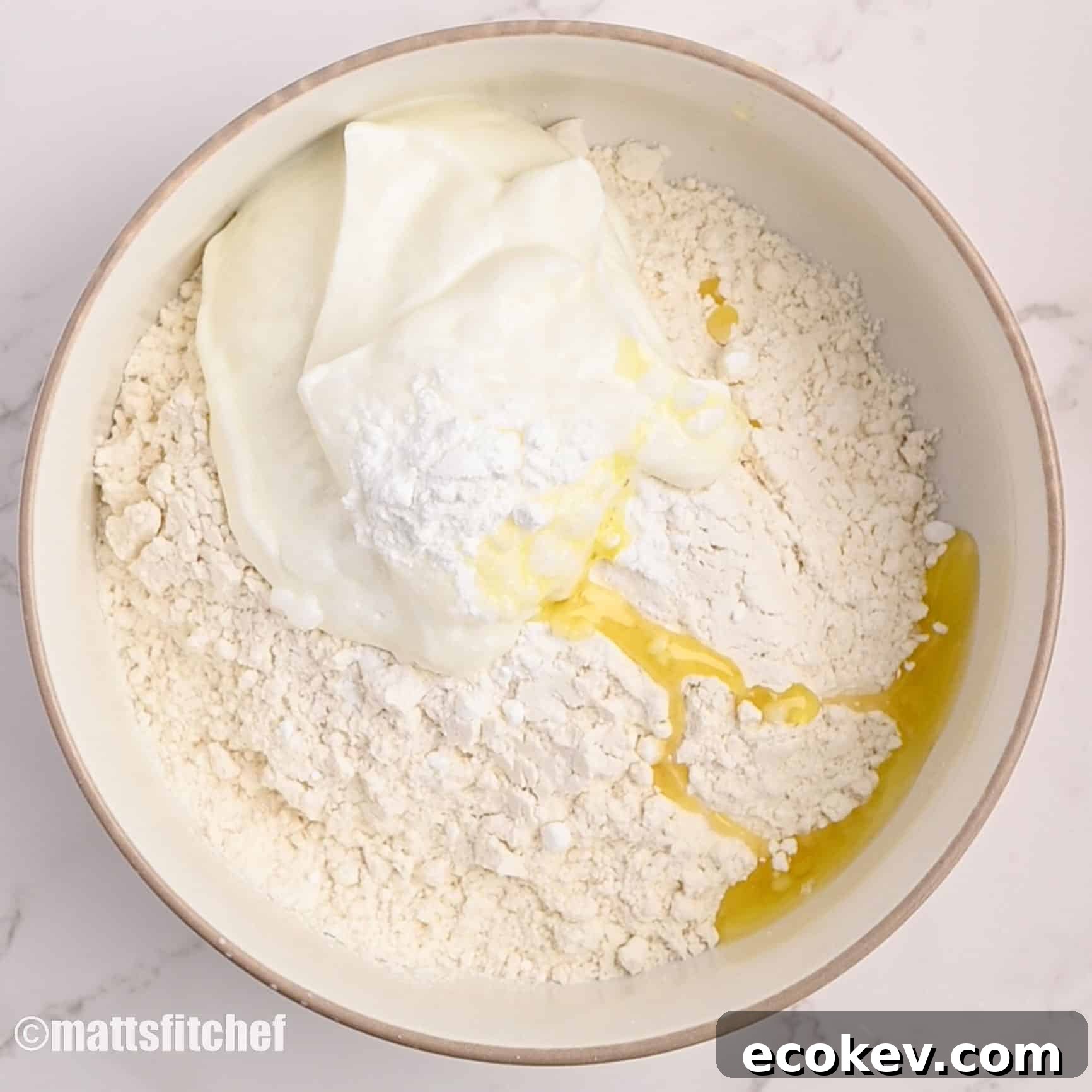how to make Greek yogurt pizza dough without yeast