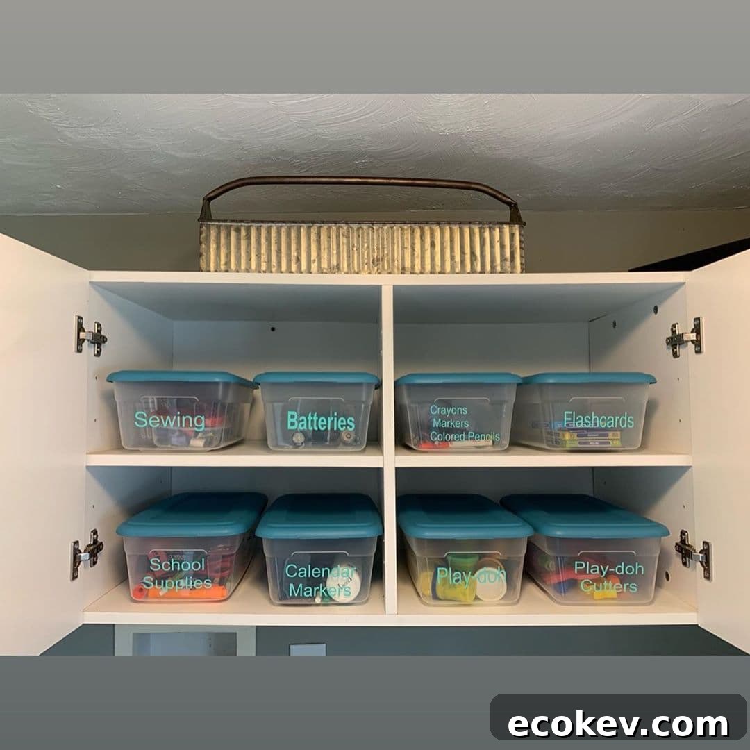 labeled containers