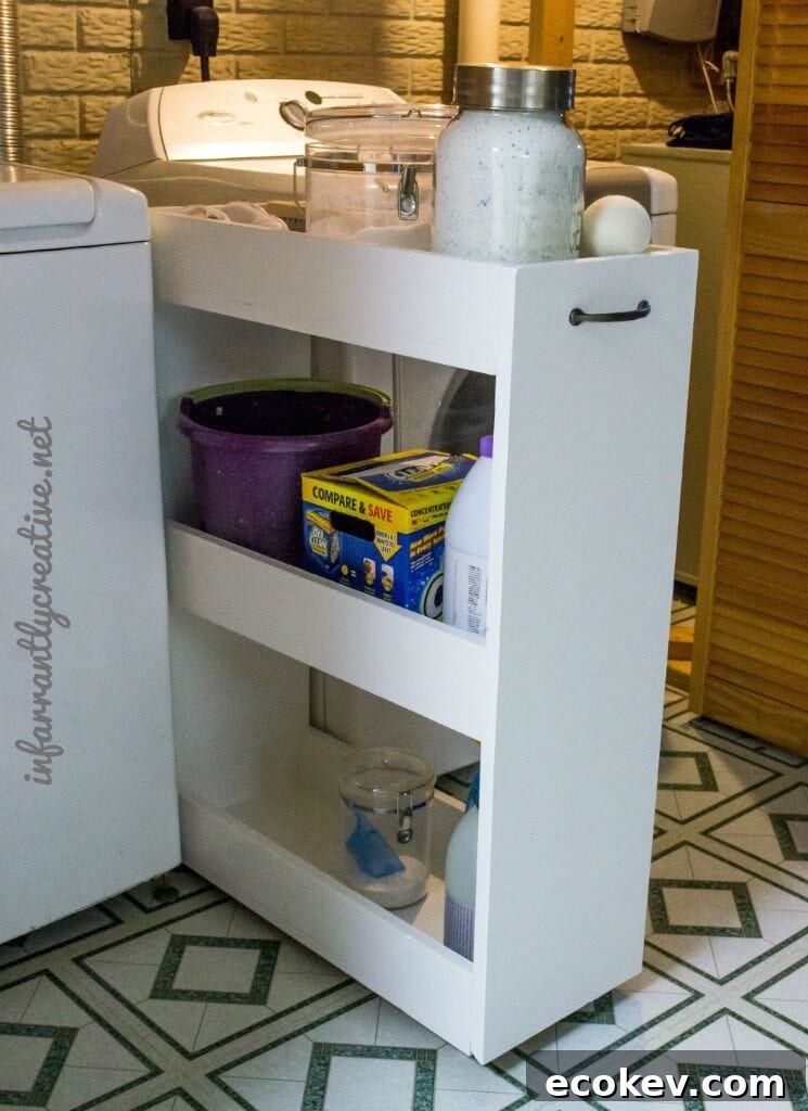 DIY Rolling Storage Cart