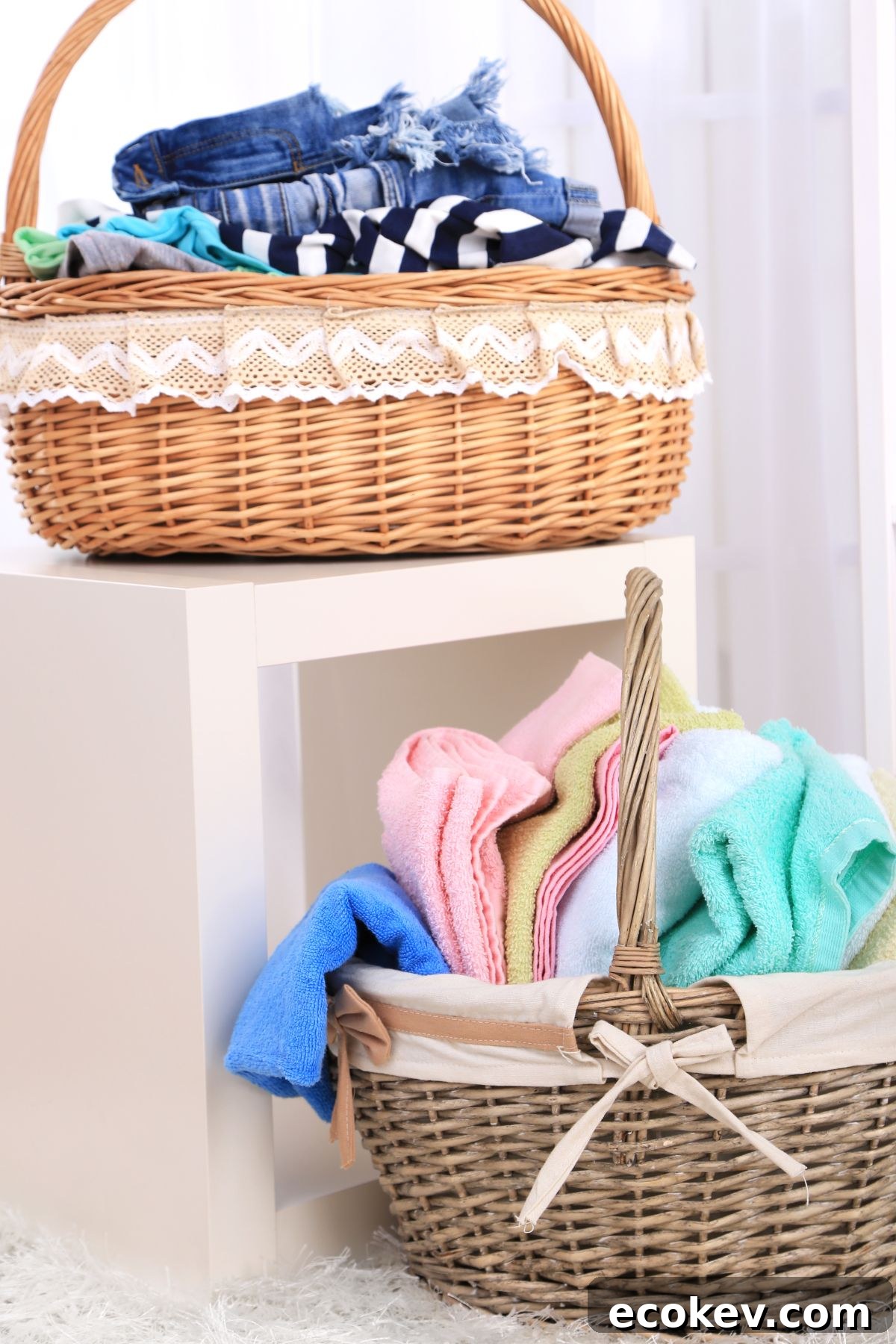 Use Baskets to Organize Clothes