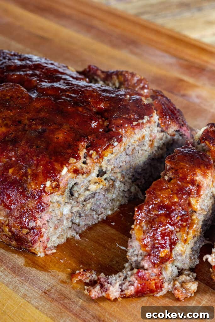 sliced smoked meatloaf