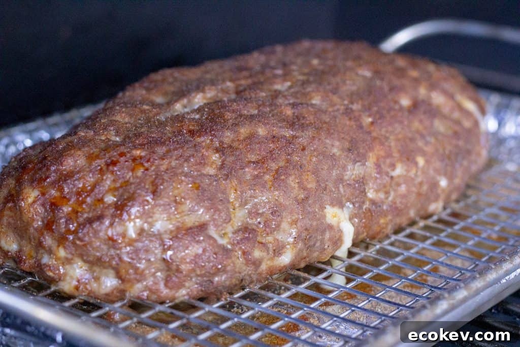 smoked meatloaf pre glaze