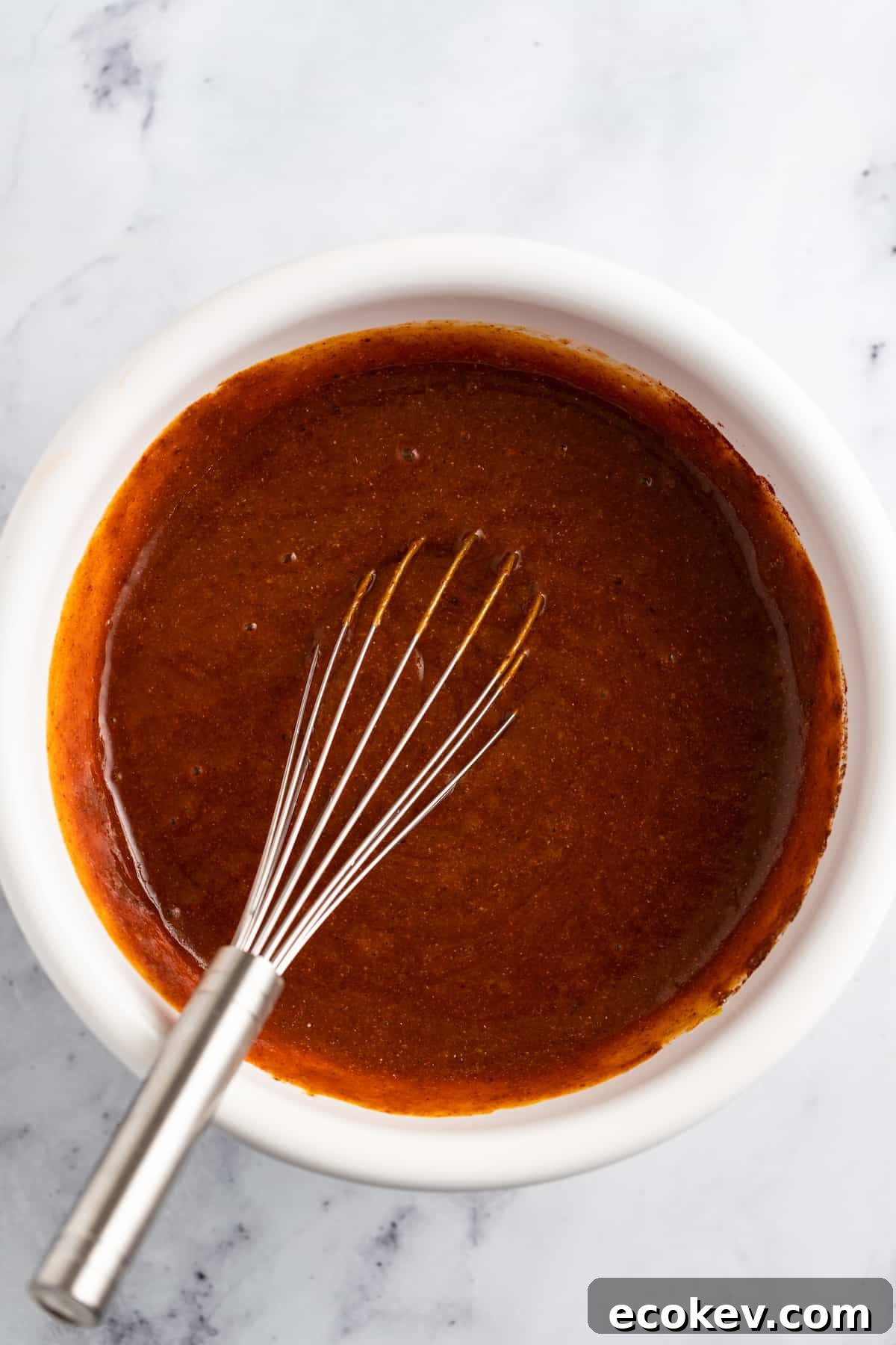 Whisked sauce.