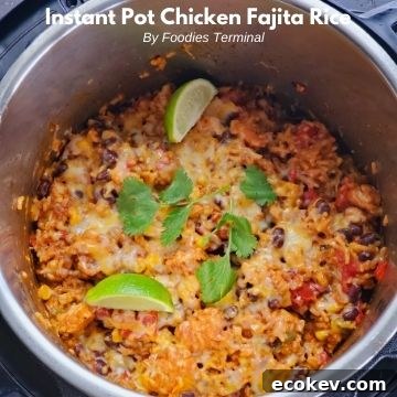 pressure cooker chicken fajita rice