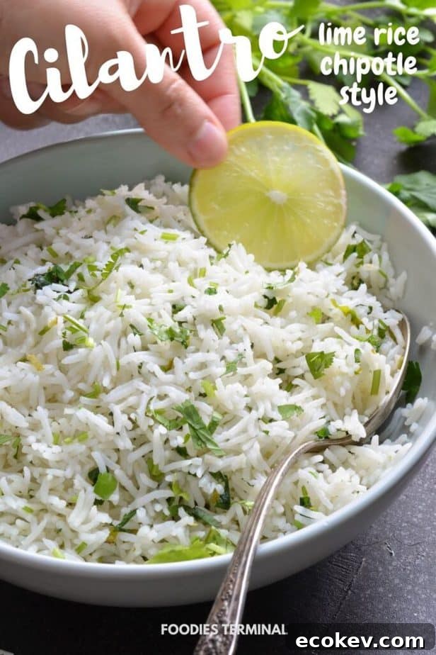 cafe de rio cilantro lime rice instant pot recipe in a bowl with a silver spoon