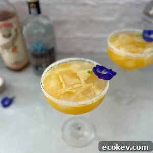 passion fruit margarita made with Danos Tequila