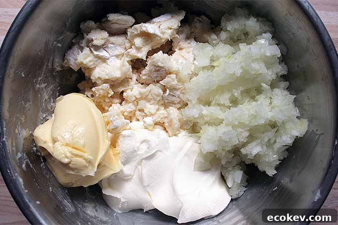 Combine Cream Cheese, Butter, Camembert, and Onions to Make Obatzda