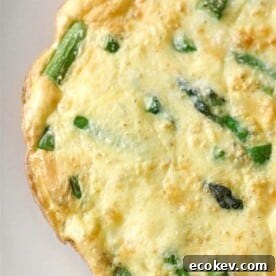 Need a breakfast for two? This tasty asparagus frittata is the perfect recipe. Packed full of fresh chopped asparagus, Parmesan cheese and sharp cheese.