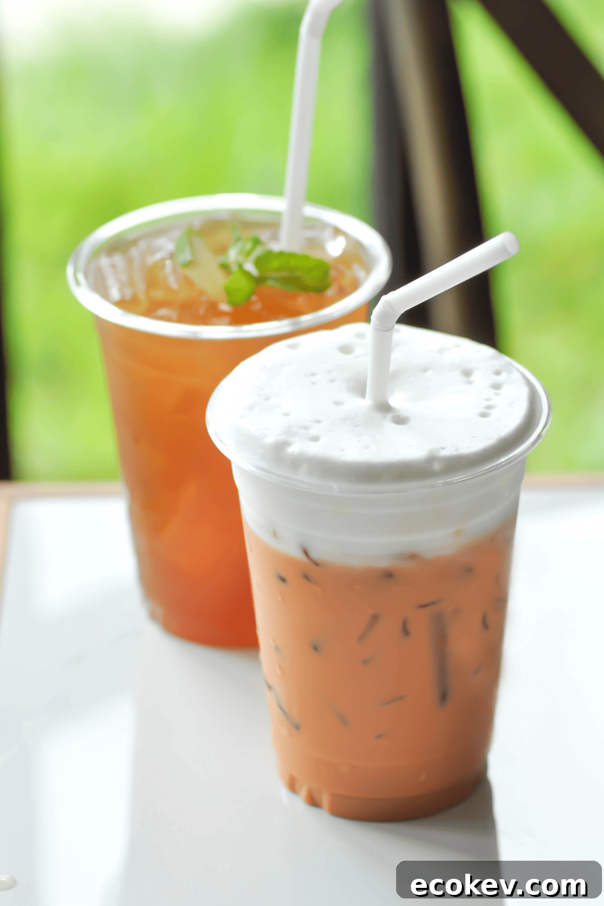 milk tea with cheese foam