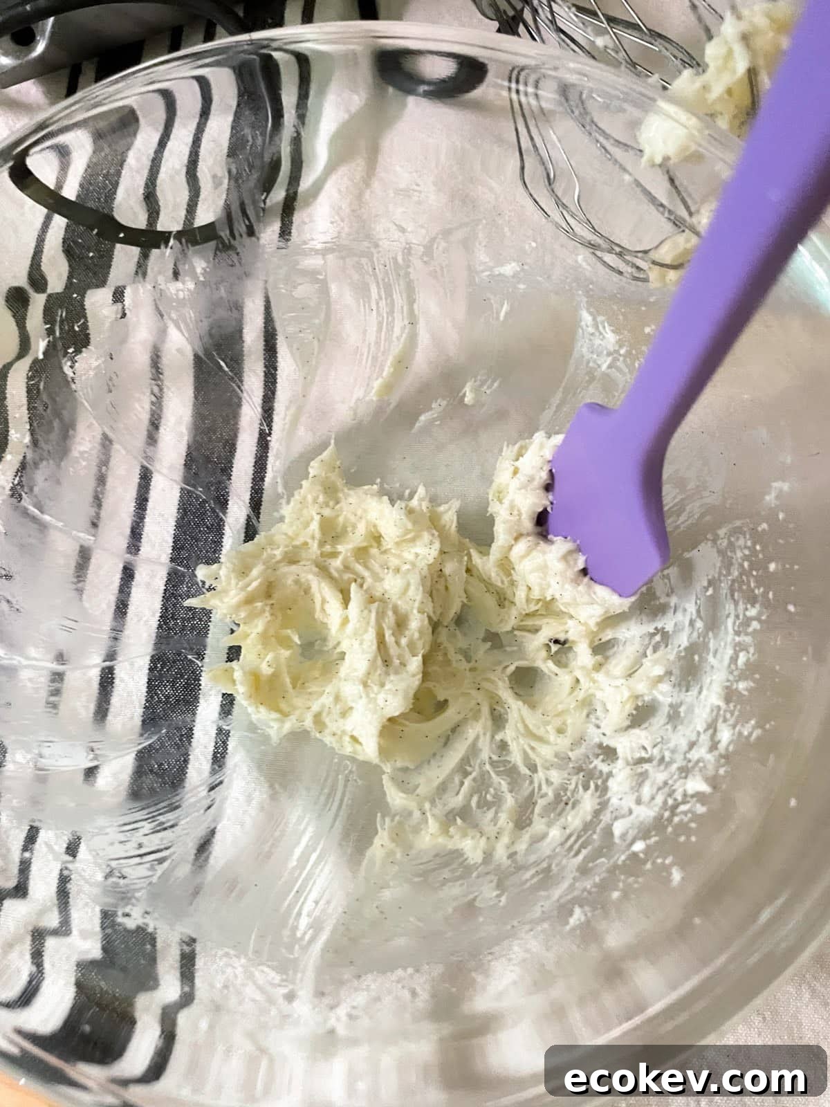 scrape down sides of bowl