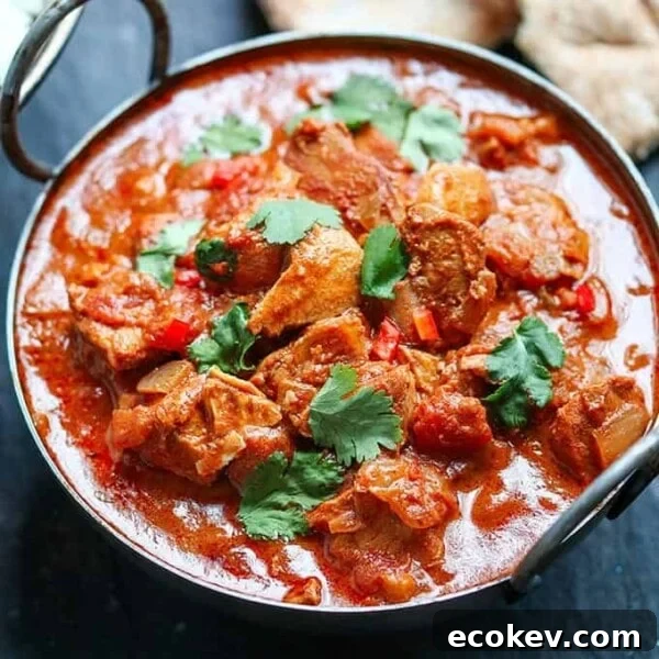 A simple made-from-scratch curry, slow cooked to intensify the heat and flavour.
