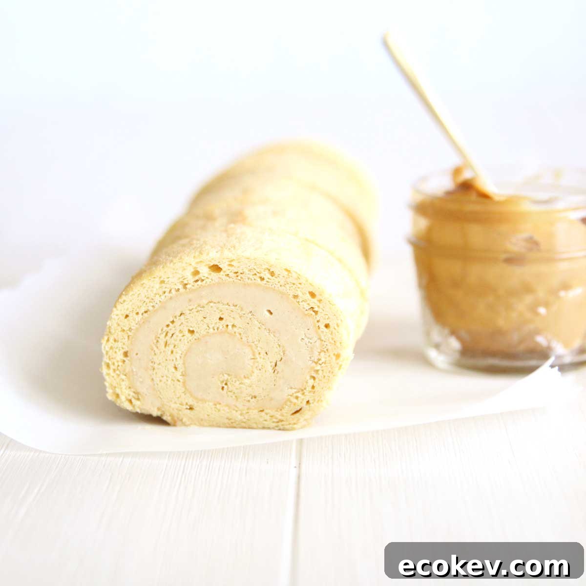 gluten free flourless peanut butter swiss roll cake